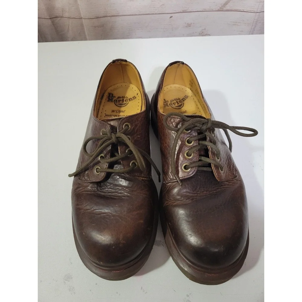 Dr. Martens Leather Oxfords Mens 6 Brown Lace up Vintage Low Shaft 1561 England